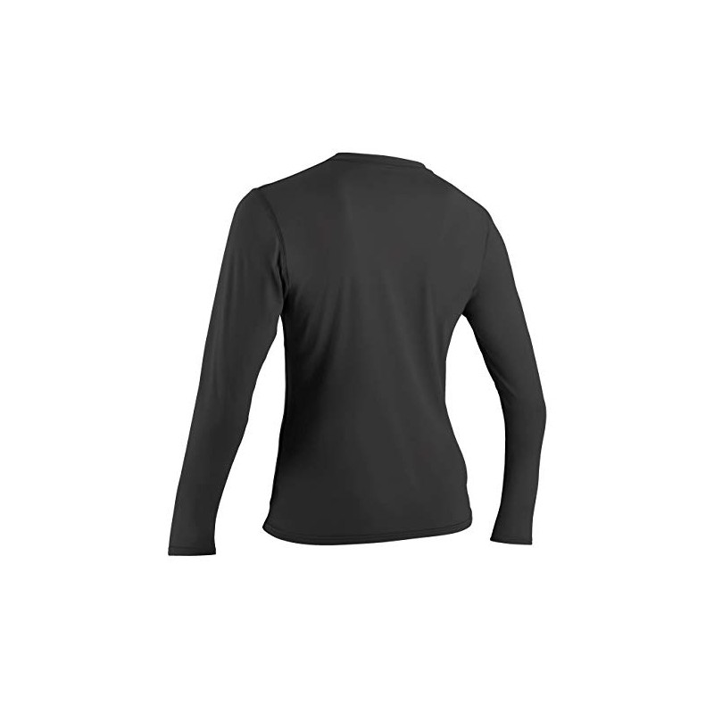 O'Neill Wetsuits Women's Basic Skins Long Sleeve Rash Vest, Black,