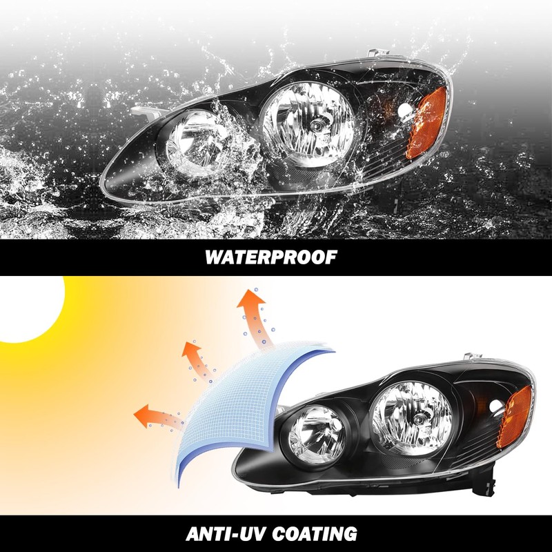 SOCKIR Headlight Assembly Compatible with 2003 2004 2005 2006 2007