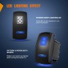 Nilight LED Light Bar Rocker Switch Stereo Rocker Switch 5