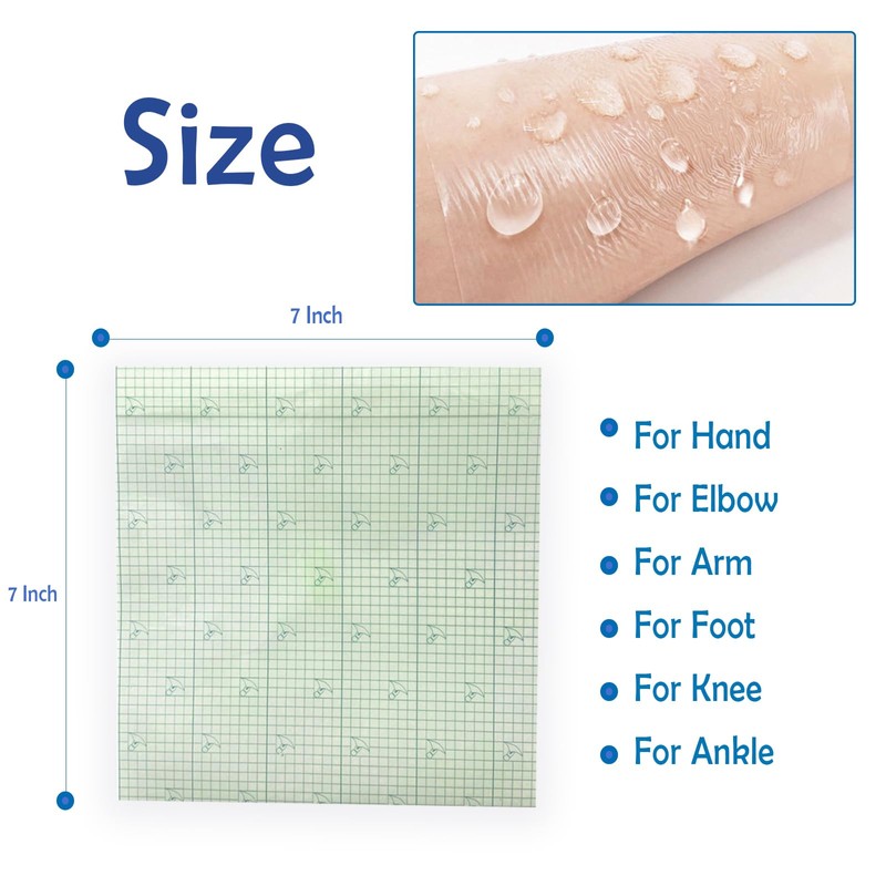 PICC Moisure Barrier - Transparent Film Wound Dressing Protection Cover,