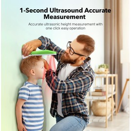 Ultrasonic Height Measuring Stadiometer - Height Measurement Growth Chart for Kids Household Precision Room Decor Children's Portable Ultrasound Altimeter