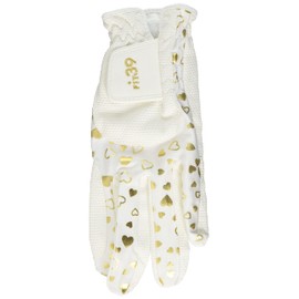 MIC 39 GOLF FIT39 Women's MGF-220N Gloves for Left Handed (Right-Handed), Heart Gold, M Size