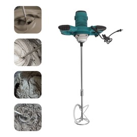 MuChaIOAK Portable Electric Cement Mixer 2100W, 6 Speed Adjustable Paint Mixer, Handheld Cement Mixer with Gloves for Cement Concrete Slurry Mortar Plaster and Putty 110V