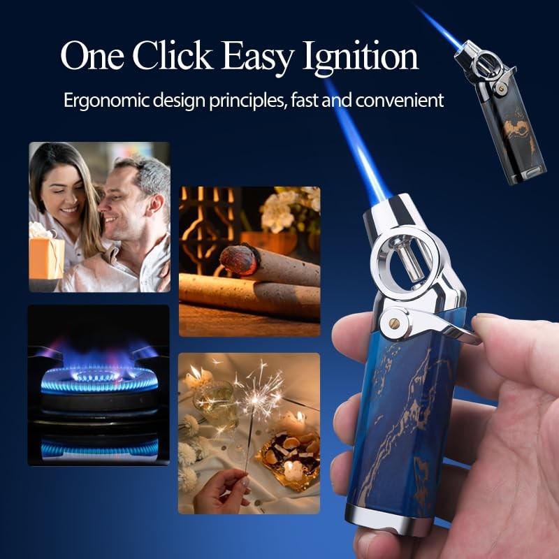 HONEST Single Jet Flame Butane Lighters Refillable Torch Lighters Adjustable
