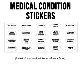 StickyJ Curb Link Stainless Medical Alert Bracelet 7.5 In