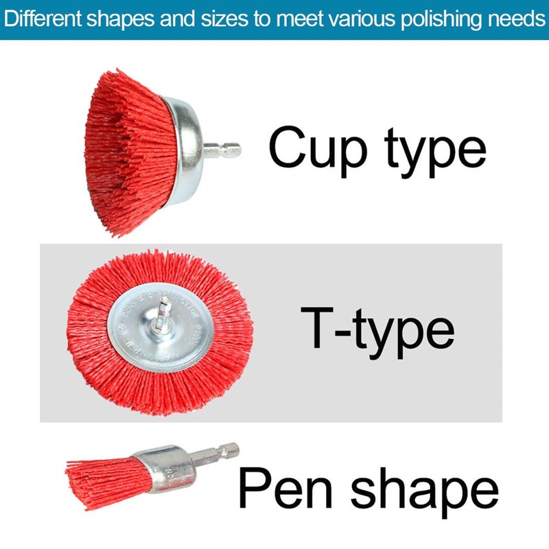 10 Pack Nylon Filament Abrasive Wire Brush Wheel & Cup