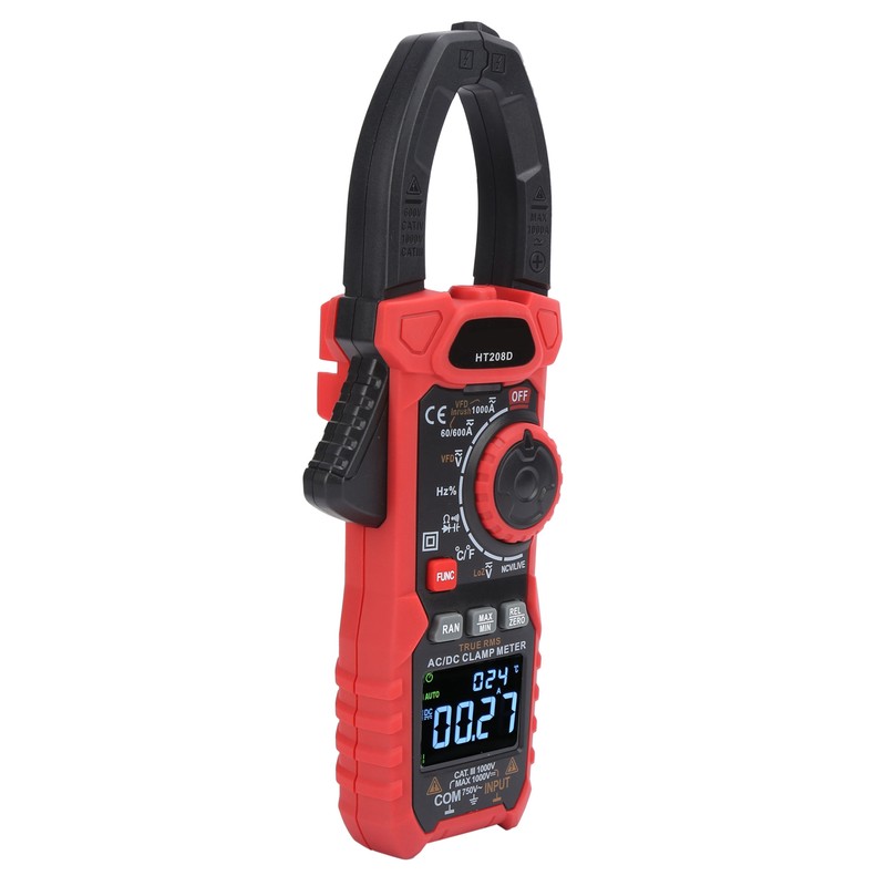 HT208D 6000 Count AC/DC Digital Clamp Meter Multifunctional Multimeter for