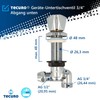 tecuro Device Undersink Valve with Backflow Preventer Inlet 1/2 Inch