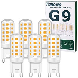 Tailcas Tailcas G9 LED Lampe Warmwei? 3000K, 5W LED Lampen Ersatz fr 30W 40W 50W Halogenlampe, G9 LED Leuchtmittel 500LM, Nicht dimmbar, Kein Flimmern, 360 Abstrahlwinkel, AC 220-240V, 6 Stck