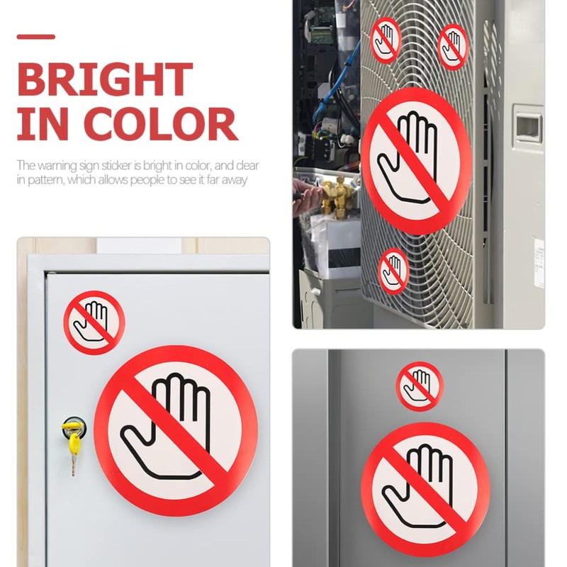 FOMIYES 10 Pieces No-Touch Sign Stickers Dont Touch Warning Sign