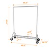Ekisemio Rolling Clothes Rack Load 450 LBS, Heavy Duty Garment