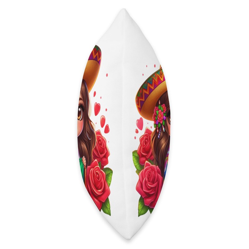 Cute Chibi Mexican Baby Girl Chicana Zarape Rebozo Adelita Throw