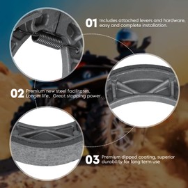 Chabushi Front Rear Brake Shoes for Yamaha Riva CV50 CV80 K/L/N/S/T 1983-1987, TTR 125 M/N/P/R/S/E 2000-2009, RX100 2001-2004 DT100 80K Drum Brake Parking Shoe