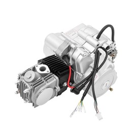 125cc 4-stroke engine with electric start, single cylinder, semi-automatic, 3+1 gears (3 forward, 1 reverse), air-cooled, powerful motor kit for dirt bike, ATV, go-kart & pit bike