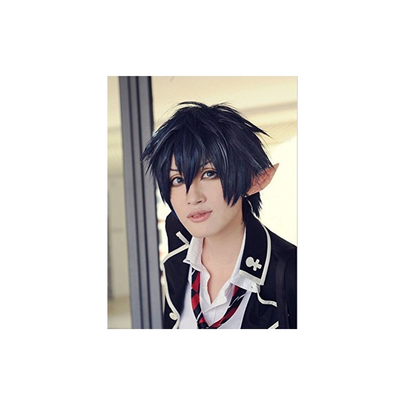 mzcurse Dark Blue Short Cosplay Wig Party Hair