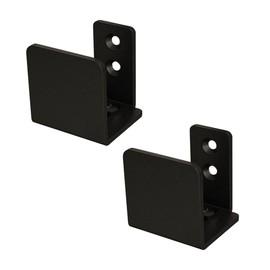JUBEST Matte Black Floor Guide Wall Mount Sliding Barn Door Hardware Up to 1-3/4"W 1-7/8"H Set of 2