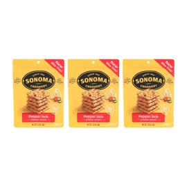 Sonoma Creamery Cheese Crisps, Pepper Jack, Savory Snack Cracker, High Protein, Low Carb, Gluten Free, Wheat Free, 2.25 Oz (Pack of 3)