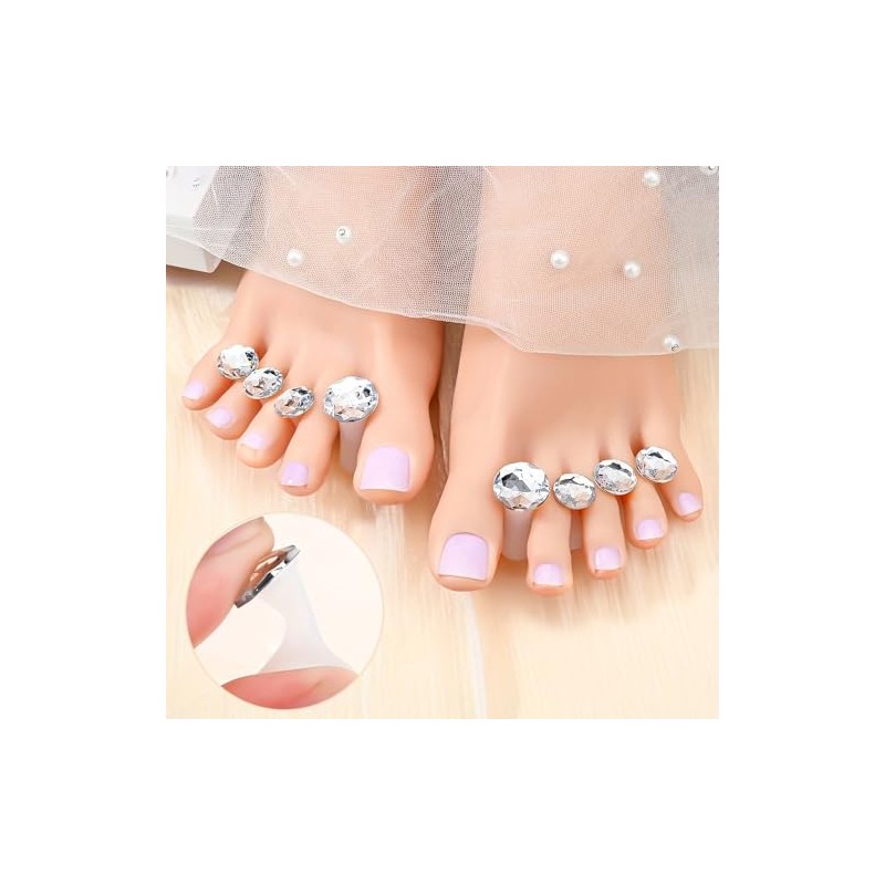 8-Pack Silicone Toe Separators for Perfect Pedicures