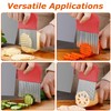 Crinkle Cutter for Veggies, Potato Fruit Wavy Chopper, Waffle Fry