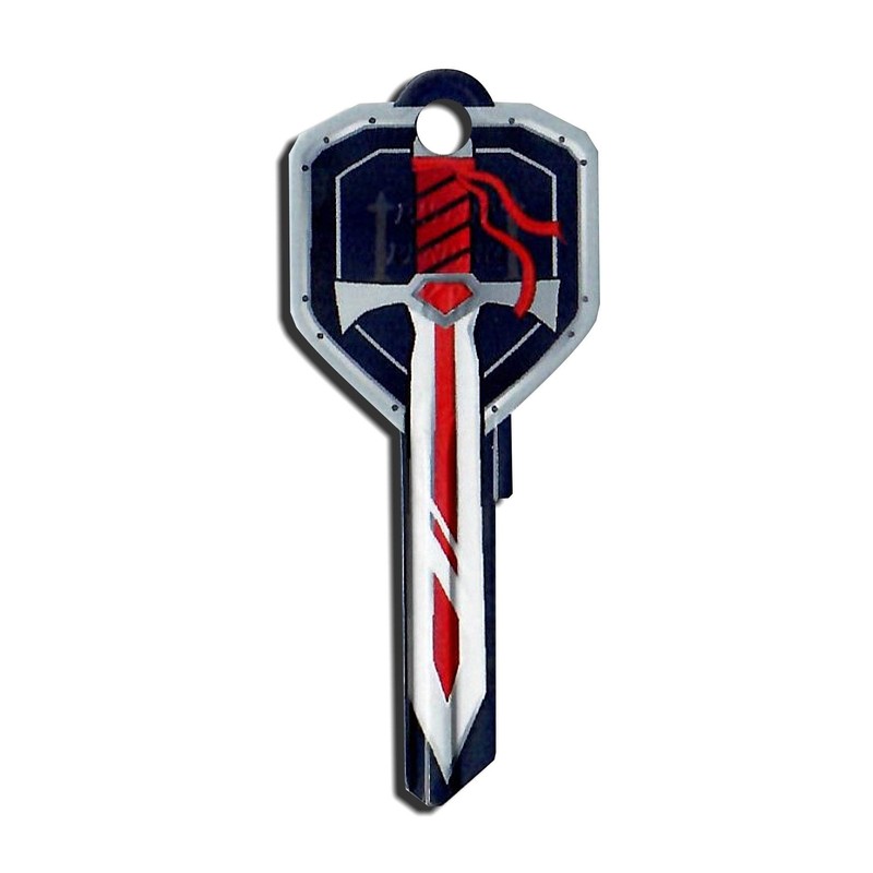 Wonder Keys RED Castle Shield and Sword Shaped Compatible with
