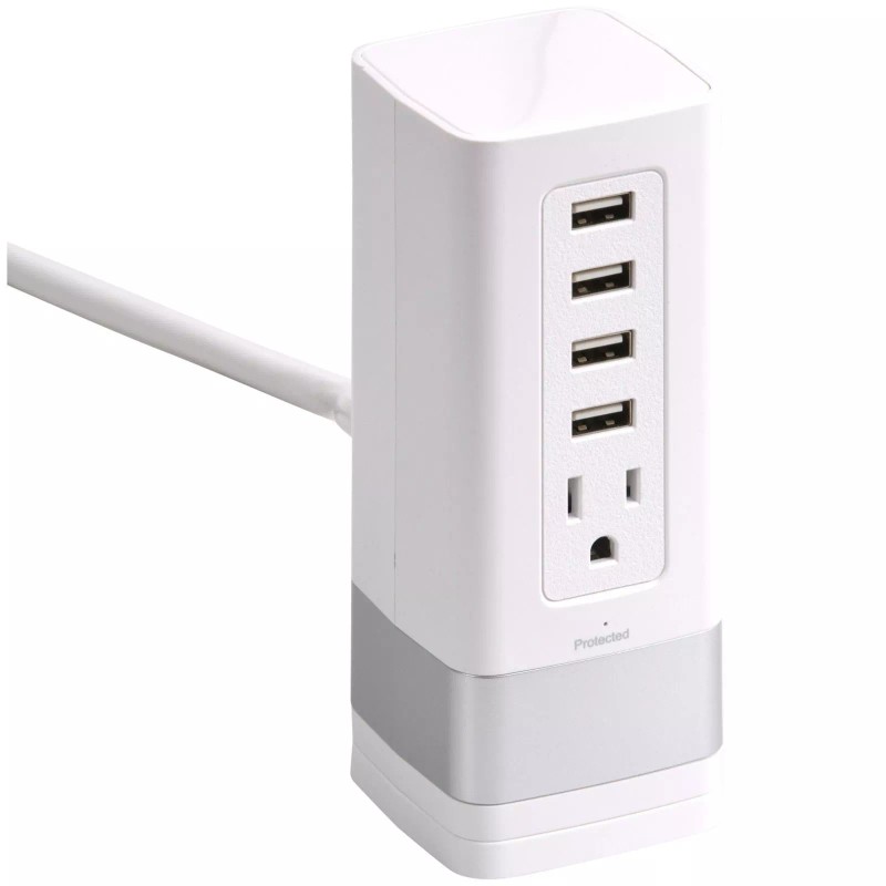 ONN BRANDD NEW Onn 4-Port USB Charging Tower with Outlet,