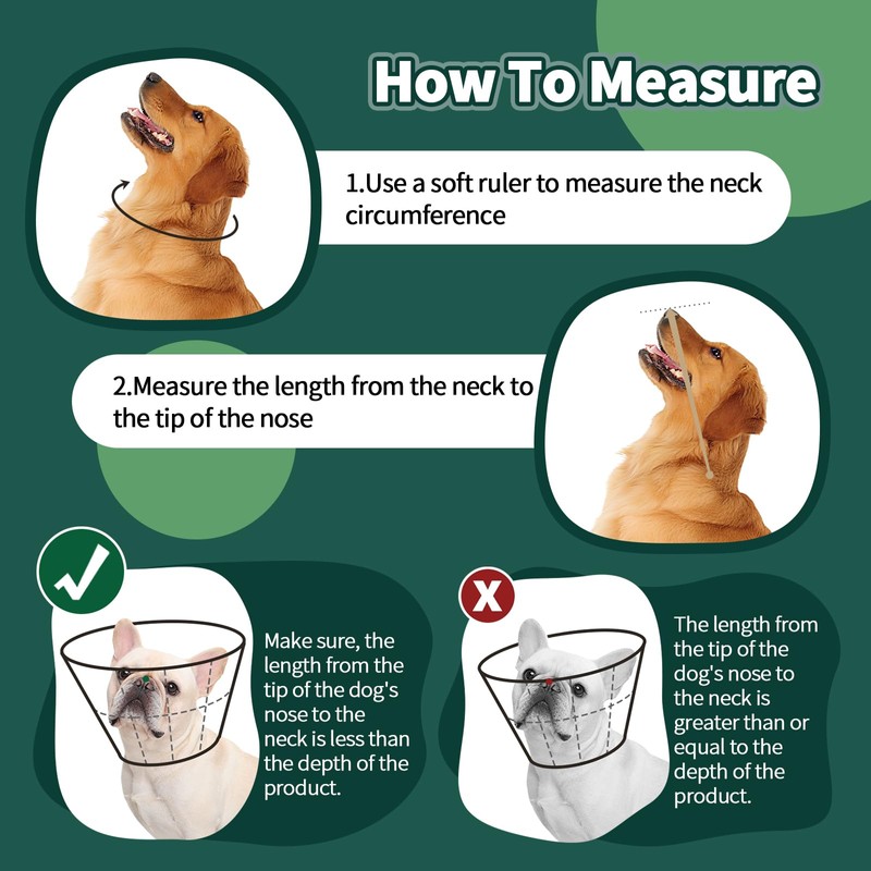 Dog Cone Collar Soft Cone for Medium Dogs After Surgery