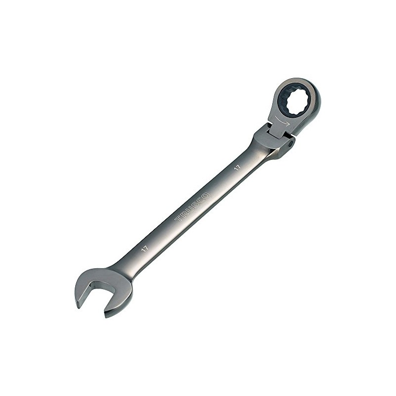 TRUSCO (TRUSCO Nakayama) Oscillating Ratchet Combination Wrench (Standard) Silver Nominal