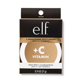 e.l.f Cosmetics C-Bright Putty Primer, prebase de maquillaje para iluminar y unificar el tono de la piel, maquillaje de agarre, enriquecido con vitami