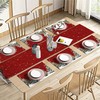 TQFZP Winter Christmas Table Runner and Place Mats Set of