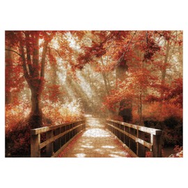 Fall Forest Landscape Puzzles for Adults 1000 Pieces, Autumn Nature Plant Jigsaw Puzzles, Hard Difficult Tree Scenic Puzzle