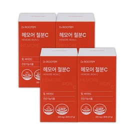 Dr. Rootem high-content iron supplement, non-heme iron, hemore iron C 300mg / 닥터루템 고함량 철분제 비헴철 헤모어 철분C 300mg X 90정 4박스