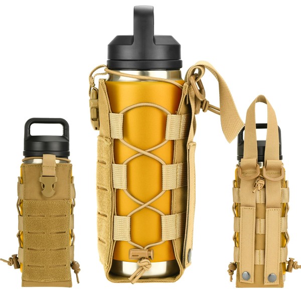 Molle Water Bottle Holder, Water Bottle Pouch Attachment for Backpack,