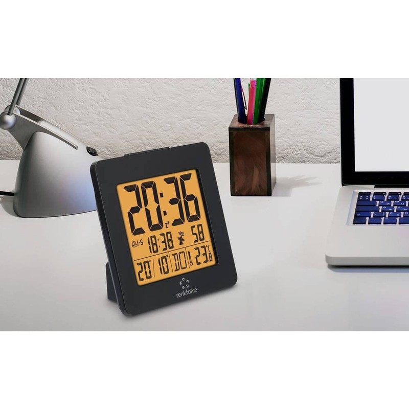 Renkforce 1383425 Funk Wecker Schwarz Alarmzeiten 2