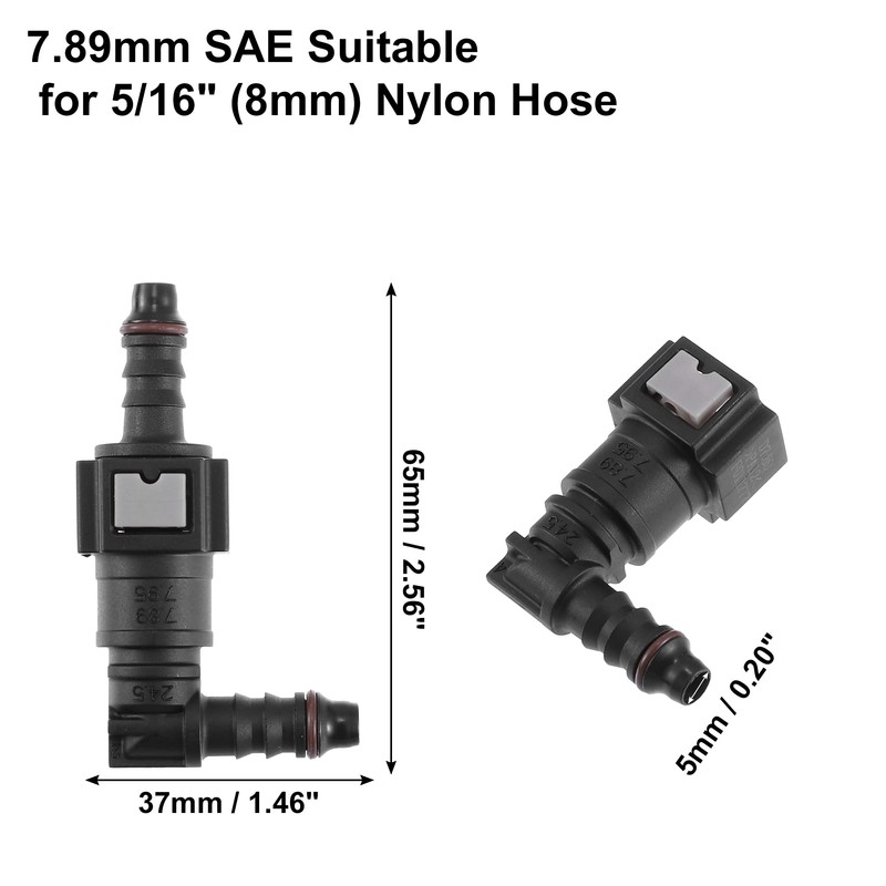 X AUTOHAUX 7.89mm to 8mm 90 Degree Car Fuel Hose