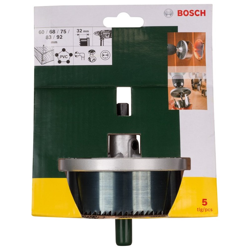 Bosch 5 pcs. Holesaw Set (for wood, plasterboard, building boards,