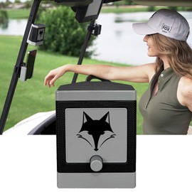 DESERT FOX GOLF DJ-10 Golf Cart Bluetooth Speaker – Wireless Magnetic Golf Speaker with Secure Mount – Loud, Weatherproof Sound with Retro Volume Knob & Built-in Charging (Gray)