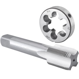 Burkit 1 1/4"-12 UNF Tap and Die Set, 1-1/4 x 12 UNF Machine Thread Tap and Round Die Right Hand