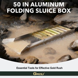 GMGSJ 50" Folding Aluminum Sluice Box for Gold Mining