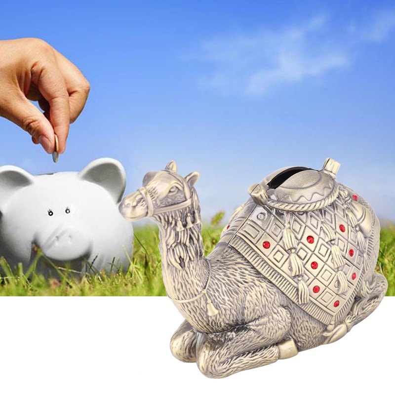 Home Desktop Decoration Camel Shape Coin Bank Craft Money Saving