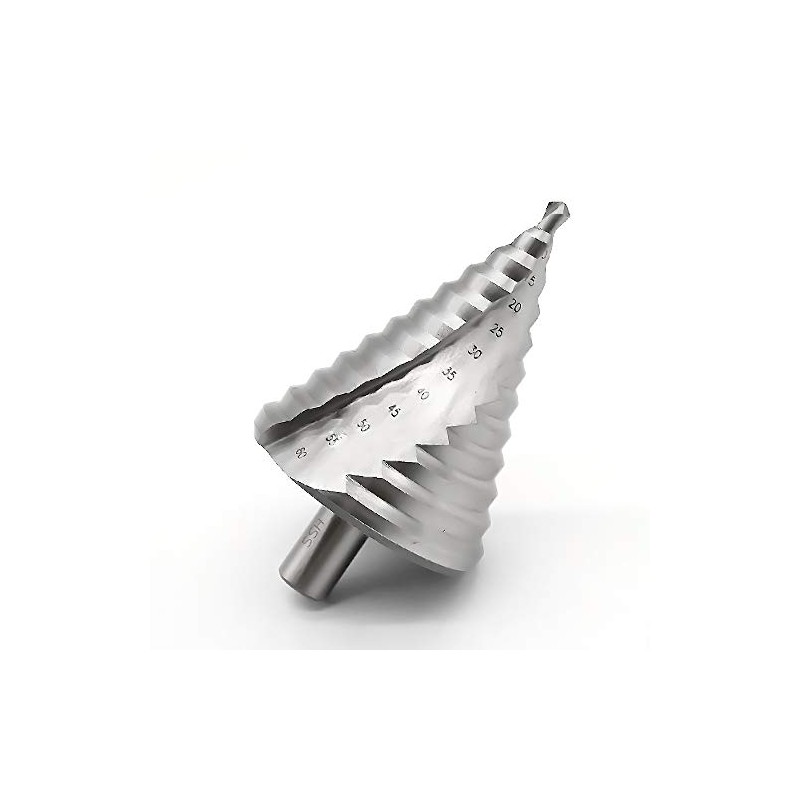 Mengshen Forstner 6-60mm Step Drill Bits Spiral Groove 12 Steps