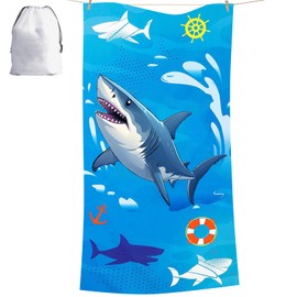 TYXHXTF 1 Pcs Kids Beach Towel 150 * 75CM, Beach Swimming Towels for Kids, Lightweight Quick Dry Absorbent Children's Bath Towel for Swimming Shower Pool Travel