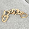 55cm Wooden 5 Heart Ornament Chain Knot Nordic Scandi Love