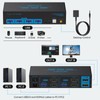 HDMI USB 3.0 KVM Switch 2 PC 2 Monitors 4K60Hz