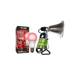 Miracle LED 6.5KK Clamp-On LED Grow Light Kit with 12W Red Spectrum Daylight White Replacing 150W, Grow Bulbs for Vegetables, Herbs, Hydroponics. (1-Pack)