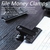2 Pcs Black Large Bull Clips, Bull Hinge Clip Binder