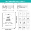 24 Pcs Waterproof Soap Labels Lotion Labels Reusable Bathroom Label