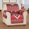 Collections Etc Burgundy Southwest Aztec Pattern Furniture Protector with Storage