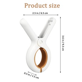 Beach Towel Clips - 6 Pack Laundry Clip Towel Pegs, Non-Slip Clothes Pegs, Bright-Colored Quilt Clips for Sun Loungers Pool Chairs and Sunbeds - Strong Grip Clips for Outdoor & Indoor Use (Yellow)