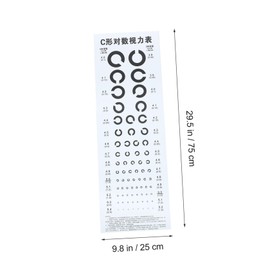 Ipetboom 5 Sheets C Type Eye Chart Visual Testing Chart for Home and School Use with Printing for Accurate Vision Testing