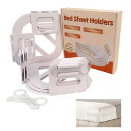 Bed Sheet Holder Foldable Easy To Install Lock Sheet Holders Easily Keep Sheets Firm & Tight More Convenient Than Traditional Bed Sheet Clips It's The Perfect Choice For Keeping Your Sheets Tight